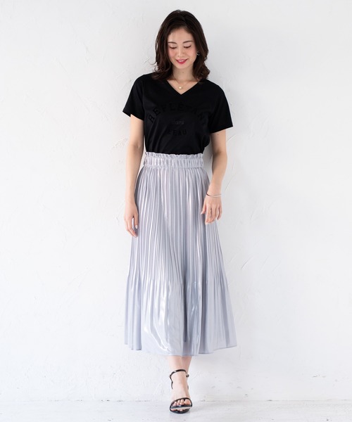 LOUNGEDRESS(ラウンジドレス)の「プリントTシャツ(Tシャツ/カットソー・レディース・ブラック/オフホワイト/キャメル/カーキ・FREE)」の19枚目の写真