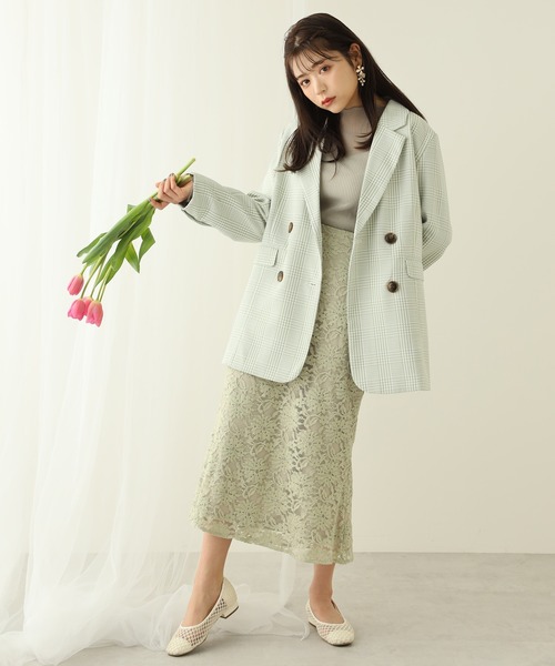 one after another NICE CLAUP(ワンアフターアナザーナイスクラップ)の「花柄マーメードスカート(スカート・レディース・オフホワイト/グリーン/グリーン系その他/パープル系その他・FREE)」の15枚目の写真