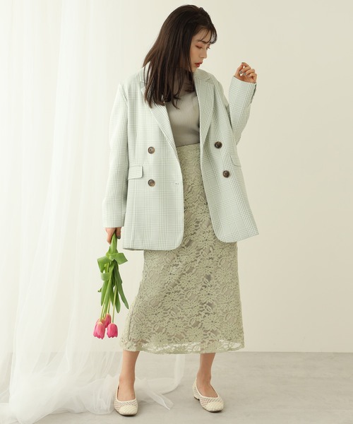 one after another NICE CLAUP(ワンアフターアナザーナイスクラップ)の「花柄マーメードスカート(スカート・レディース・オフホワイト/グリーン/グリーン系その他/パープル系その他・FREE)」の16枚目の写真