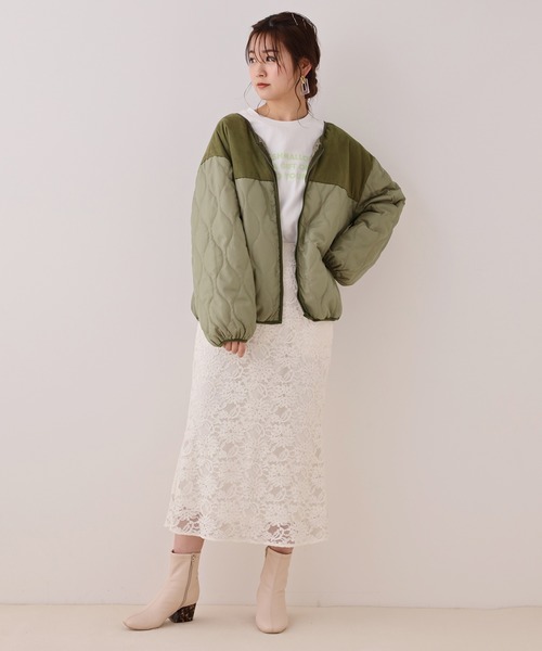 one after another NICE CLAUP(ワンアフターアナザーナイスクラップ)の「花柄マーメードスカート(スカート・レディース・オフホワイト/グリーン/グリーン系その他/パープル系その他・FREE)」の11枚目の写真