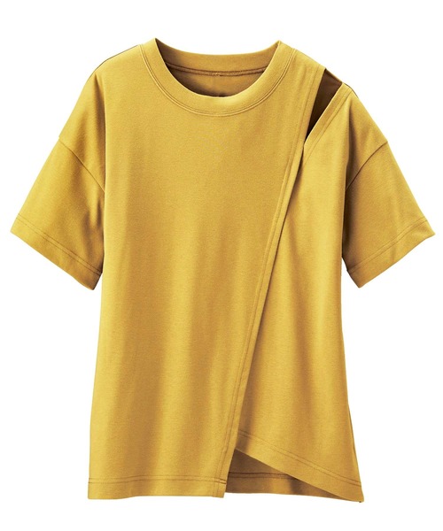 GeeRA(ジーラ)の「ショルダースリットTシャツ(Tシャツ/カットソー・レディース・ホワイト/カーキ/ブラック/マスタード/モカ・MEDIUM/LARGE/X-LARGE/XX-LARGE/SMALL)」の10枚目の写真