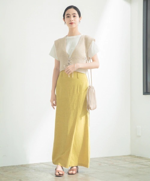 LOWRYS FARM(ローリーズファーム)の「アサキリカエタイトスカート 880910(スカート・レディース・チャコールグレー/オフホワイト/イエロー・MEDIUM/LARGE)」の17枚目の写真