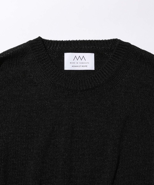 ADAM ET ROPE'(アダムエロペ)の「【山形ニット】和紙レーヨン 8分袖ニット(ニット/セーター・メンズ・ダークブラウン/スミクロ・M/L)」の10枚目の写真