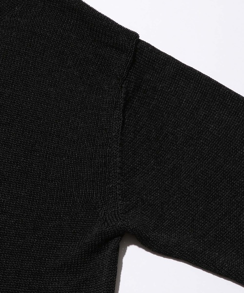 ADAM ET ROPE'(アダムエロペ)の「【山形ニット】和紙レーヨン 8分袖ニット(ニット/セーター・メンズ・ダークブラウン/スミクロ・M/L)」の9枚目の写真