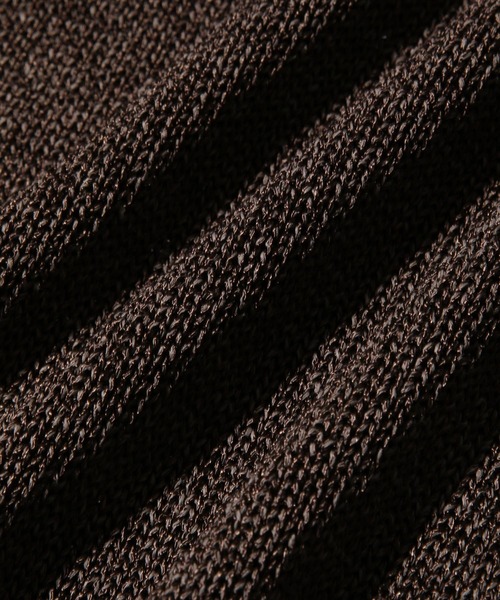 ADAM ET ROPE'(アダムエロペ)の「【山形ニット】和紙レーヨン 8分袖ニット(ニット/セーター・メンズ・ダークブラウン/スミクロ・M/L)」の5枚目の写真