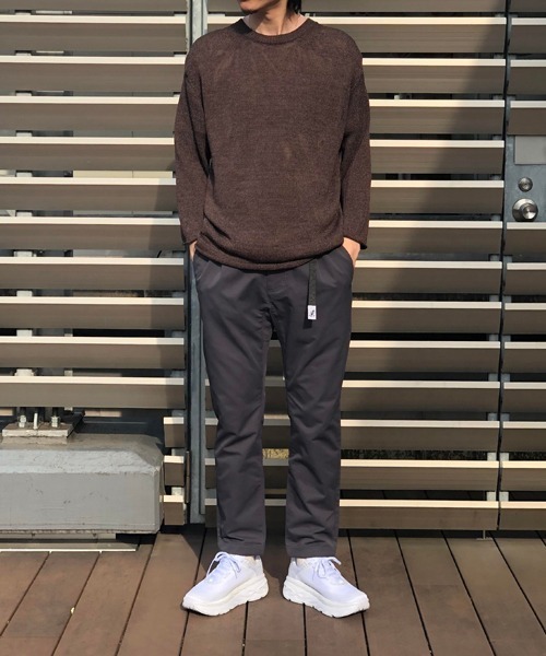 ADAM ET ROPE'(アダムエロペ)の「【山形ニット】和紙レーヨン 8分袖ニット(ニット/セーター・メンズ・ダークブラウン/スミクロ・M/L)」の12枚目の写真