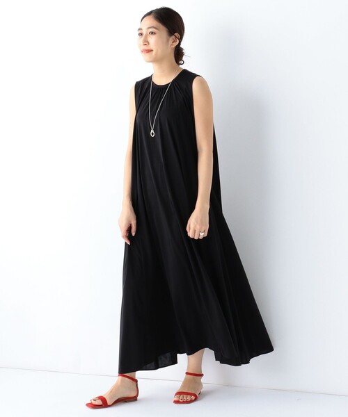 Demi Luxe Beams デミルクス ビームス の Demi Luxe Beams ハイゲージ天竺 ギャザーワンピース ワンピース Wear