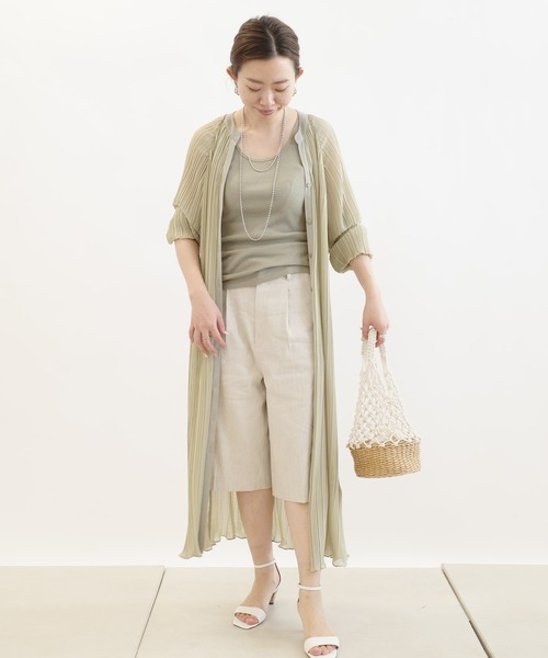 DouDou（ドゥドゥ）の「プリーツワンピース（ワンピース・レディース・ベージュ/オフホワイト/カーキ・FREE）」の20枚目の写真