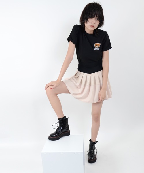 Narcissus(ナルシス)の「【cheap!!by vaNite】プリーツミニSK(スカート)」|ベージュ