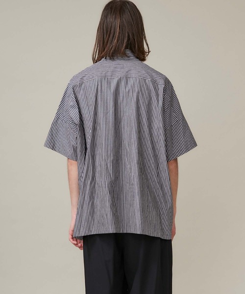 markaware（マーカウェア）の「【markaware/marka】WIDE SHIRT S/S / M20B-05SH01B（シャツ/ブラウス・メンズ・ブラック/ストライプ・1/2）」の6枚目の写真