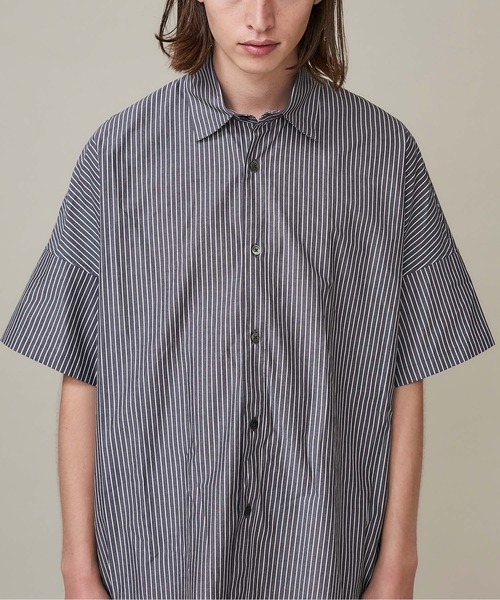 markaware（マーカウェア）の「【markaware/marka】WIDE SHIRT S/S / M20B-05SH01B（シャツ/ブラウス・メンズ・ブラック/ストライプ・1/2）」の7枚目の写真