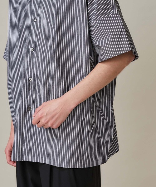 markaware（マーカウェア）の「【markaware/marka】WIDE SHIRT S/S / M20B-05SH01B（シャツ/ブラウス・メンズ・ブラック/ストライプ・1/2）」の11枚目の写真