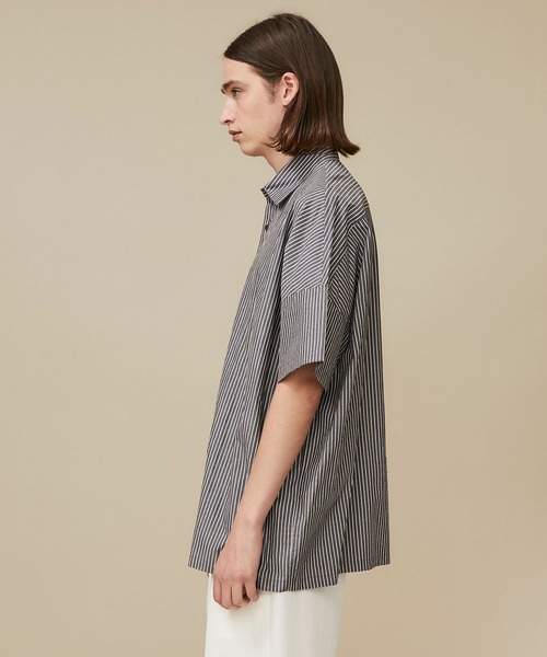 markaware（マーカウェア）の「【markaware/marka】WIDE SHIRT S/S / M20B-05SH01B（シャツ/ブラウス・メンズ・ブラック/ストライプ・1/2）」の18枚目の写真