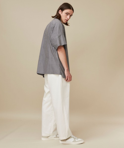markaware（マーカウェア）の「【markaware/marka】WIDE SHIRT S/S / M20B-05SH01B（シャツ/ブラウス・メンズ・ブラック/ストライプ・1/2）」の21枚目の写真