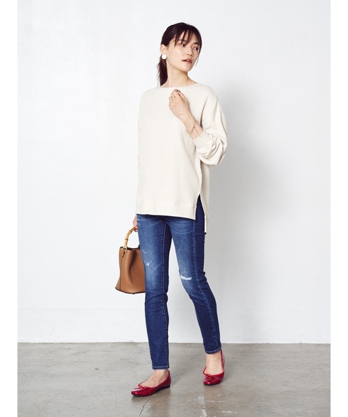 AMERICAN HOLIC(アメリカンホリック)の「スキニーフィットダメージデニム 〇*(デニムパンツ・レディース・ブルー系その他・S/XS/M/LL/L)」の5枚目の写真