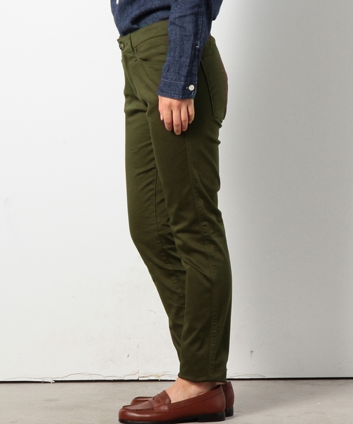 coen（コーエン）の「サテンストレッチパンツ（その他パンツ・レディース・ネイビー/ベージュ/オリーブ・SMALL/LARGE/MEDIUM）」の5枚目の写真