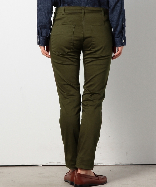 coen（コーエン）の「サテンストレッチパンツ（その他パンツ・レディース・ネイビー/ベージュ/オリーブ・SMALL/LARGE/MEDIUM）」の9枚目の写真