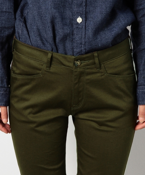 coen（コーエン）の「サテンストレッチパンツ（その他パンツ・レディース・ネイビー/ベージュ/オリーブ・SMALL/LARGE/MEDIUM）」の10枚目の写真