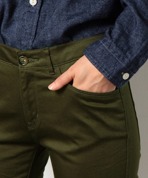 coen（コーエン）の「サテンストレッチパンツ（その他パンツ・レディース・ネイビー/ベージュ/オリーブ・SMALL/LARGE/MEDIUM）」の11枚目の写真