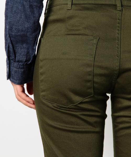 coen（コーエン）の「サテンストレッチパンツ（その他パンツ・レディース・ネイビー/ベージュ/オリーブ・SMALL/LARGE/MEDIUM）」の12枚目の写真