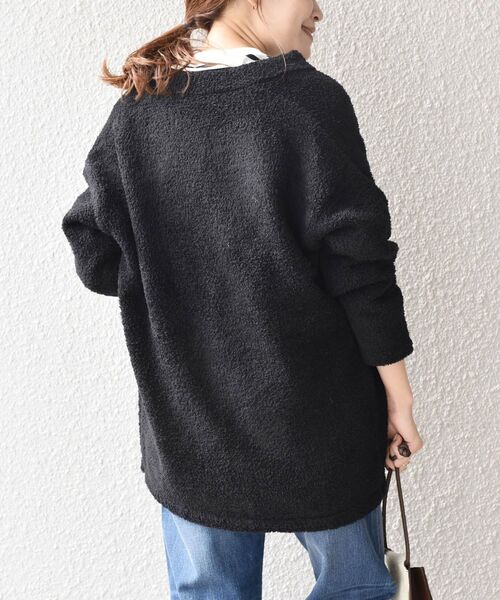 SHIPS Days(シップスデイズ)の「SHIPS Days:ニットミドルカーディガン◇(カーディガン/ボレロ・レディース・ブラック/ブラウン・ONE SIZE)」の5枚目の写真