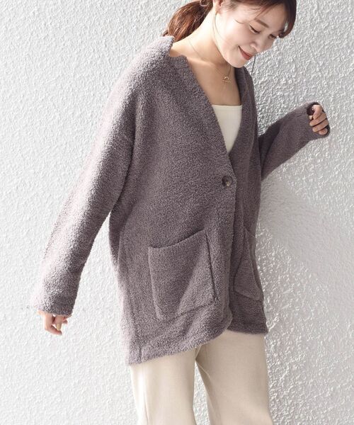 SHIPS Days(シップスデイズ)の「SHIPS Days:ニットミドルカーディガン◇(カーディガン/ボレロ・レディース・ブラック/ブラウン・ONE SIZE)」の11枚目の写真