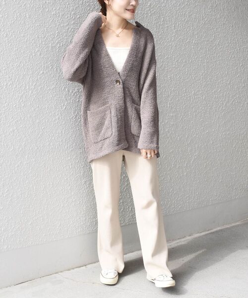 SHIPS Days(シップスデイズ)の「SHIPS Days:ニットミドルカーディガン◇(カーディガン/ボレロ・レディース・ブラック/ブラウン・ONE SIZE)」の13枚目の写真