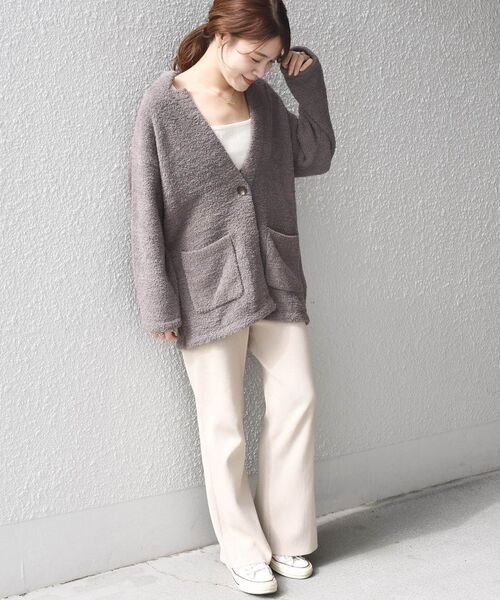 SHIPS Days(シップスデイズ)の「SHIPS Days:ニットミドルカーディガン◇(カーディガン/ボレロ・レディース・ブラック/ブラウン・ONE SIZE)」の14枚目の写真