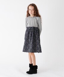 3can4on（サンカンシオン）の「◆【90-140cm】ジャカードストライプドッキングワンピース（ワンピース・キッズ）」