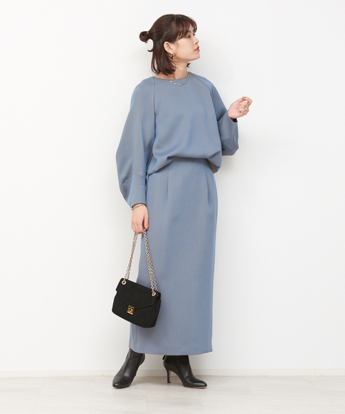 Rouge vif（ルージュヴィフ）の「フォルムスリーブプルオーバー（シャツ/ブラウス・レディース・ピンクベージュ/グレイッシュブルー・フリー）」の15枚目の写真