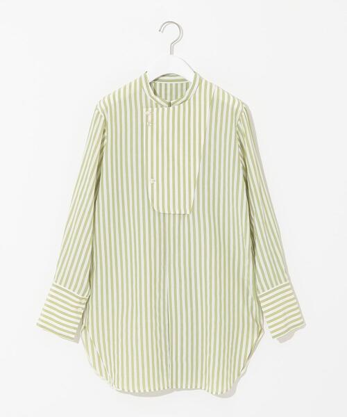 EMMEL REFINES（エメルリファインズ）の「【EMMEL REFINES】EM HW ストライプ ビブディティール シャツ（シャツ/ブラウス・レディース・ライム/ベージュ・FREE）」の15枚目の写真