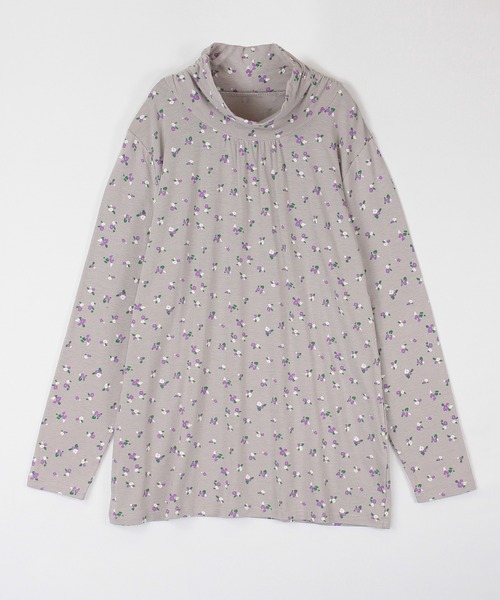 MB mint breeze（エムビーミントブリーズ）の「【大きいサイズ】プレスウォーム　プリント　タートルネック　カットソー（Tシャツ/カットソー・レディース・ベージュ/ライトグレー/アイボリー/オフホワイト・3L/L/4L/LL）」の20枚目の写真