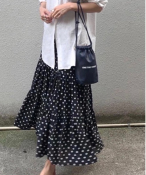 MYINE（マイン）の「二段ラッフルドットスカート（スカート）」 - WEAR 