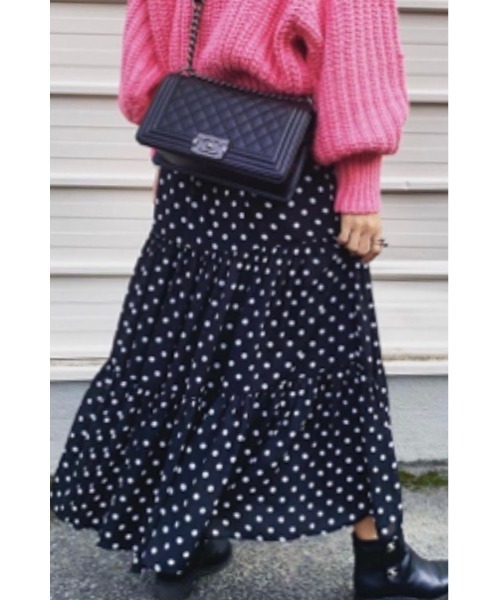 MYINE（マイン）の「二段ラッフルドットスカート（スカート）」 - WEAR 