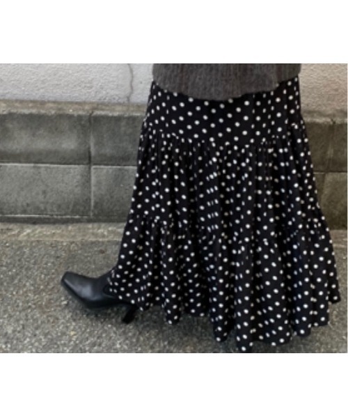 MYINE（マイン）の「二段ラッフルドットスカート（スカート）」 - WEAR 