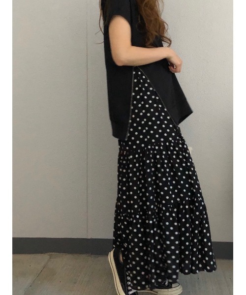 MYINE（マイン）の「二段ラッフルドットスカート（スカート）」 - WEAR 