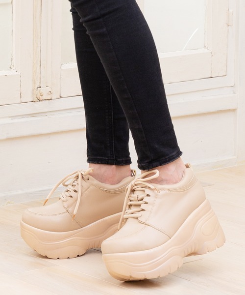 attagirl(アタガール)の「厚底ウェッジスニーカー(スニーカー・レディース・ホワイト/ブラック/ベージュ/パイソン・LL/S/M/L/3L/4L)」の19枚目の写真