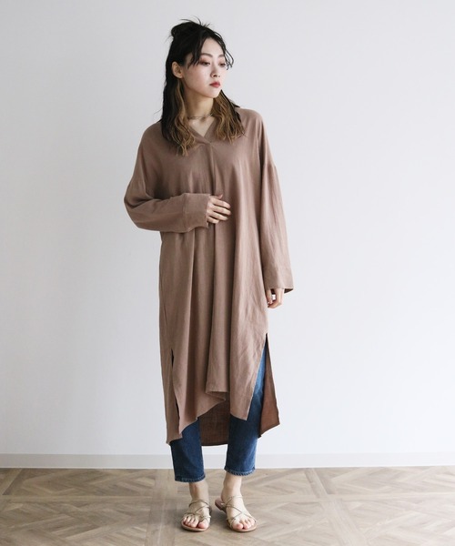 セール Lant Kalte バイオリネンシャツワンピース シャツワンピース Lant Kalte ラントカルテ のファッション通販 Zozotown