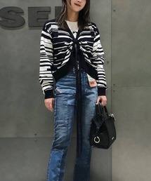 DIESEL | レディース ニット カーディガン ボーダー 長袖(カーディガン/ボレロ)