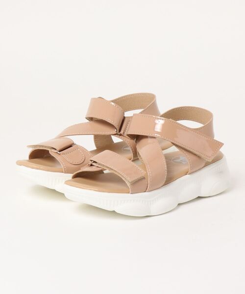 attagirl（アタガール）の「エナメルベルトスニーカーソールサンダル（サンダル・レディース・ブラック/ホワイト/ベージュ・S/L/M/LL）」の3枚目の写真