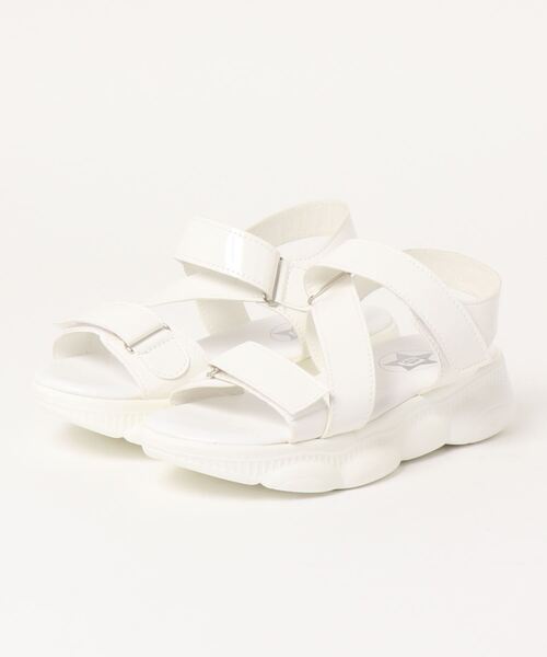 attagirl（アタガール）の「エナメルベルトスニーカーソールサンダル（サンダル・レディース・ブラック/ホワイト/ベージュ・S/L/M/LL）」の6枚目の写真