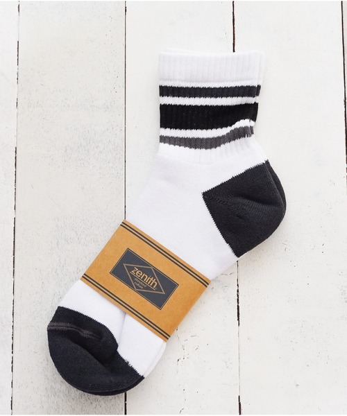 ZENITH(ゼニス)の「【ZENITH】NEW LINE CREW SOCKS(ソックス/靴下・メンズ・チャコールグレー/オレンジ/ミント/ブルー系その他/ブラック/ネイビー/レッド/ブラック系その他・FREE)」の4枚目の写真
