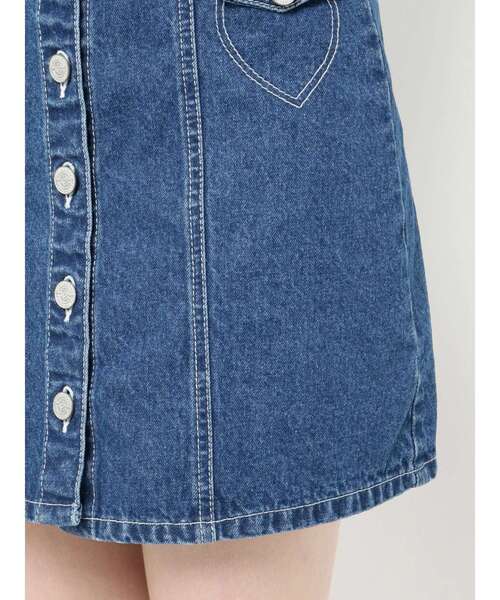 merry jenny（メリージェニー）の「ハートステッチデニムミニスカート（スカート・レディース・インディゴブルー/ブルー・FREE）」の17枚目の写真