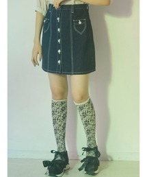 merry jenny | ハートステッチデニムミニスカート(スカート)
