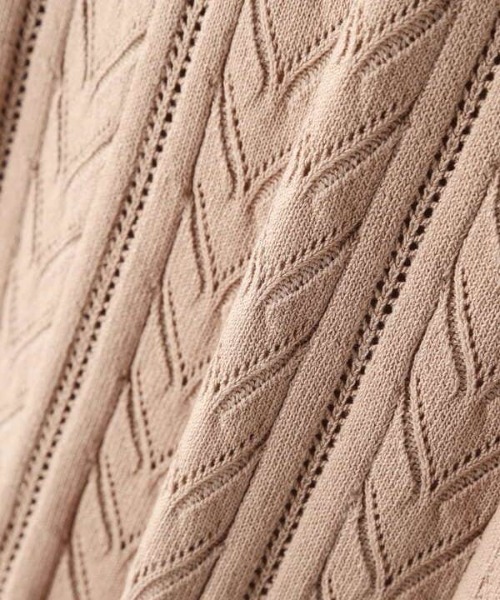 N.(N. Natural Beauty Basic)(エヌエヌナチュラルビューティーベーシック)の「◆透かし柄ニットセットアップ(ワンピース・レディース・ベージュ/イエロー/ブルーグレー・MEDIUM)」の18枚目の写真