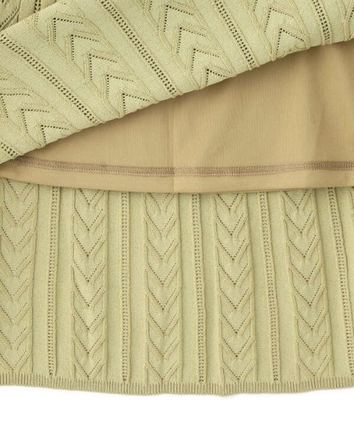 N.(N. Natural Beauty Basic)(エヌエヌナチュラルビューティーベーシック)の「◆透かし柄ニットセットアップ(ワンピース・レディース・ベージュ/イエロー/ブルーグレー・MEDIUM)」の22枚目の写真