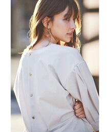 index | ハイゲージスムース バックボタンキーネックプルオーバー【WEB限定サイズ】(Tシャツ/カットソー)