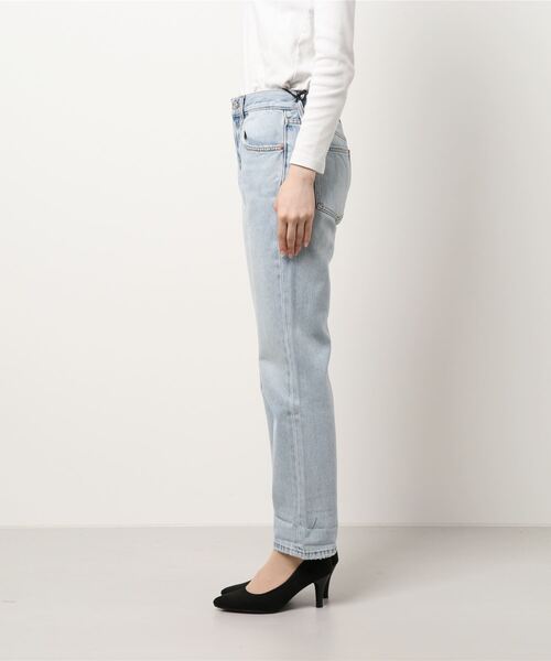 Current/Elliott（カレントエリオット）の「【Current/Elliott　カレントエリオット】ボーイフレンドスリムデニムパンツ（デニムパンツ・レディース・ケミカルウォッシュ・24/26/25）」の2枚目の写真