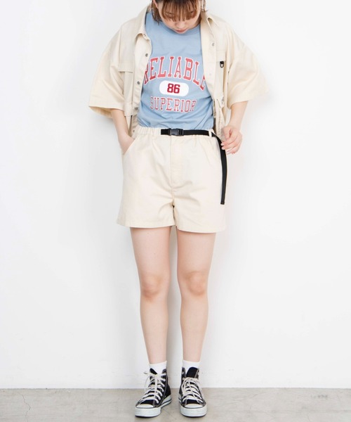 WEGO（ウィゴー）の「WEGO/ベルチノショートパンツ（チノパンツ・レディース・ホワイト/その他1・FREE）」の9枚目の写真