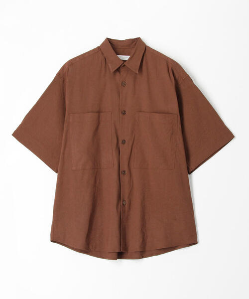 TOMORROWLAND (トゥモローランド)の「リネンビスコース レギュラーカラーシャツ(シャツ/ブラウス・メンズ・グリーン/ホワイト/バーガンディー/ダークブルー/ネイビー/ブラウン・S/M)」の1枚目の写真